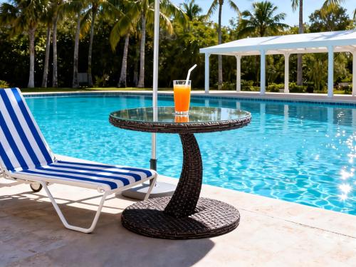 Przejdź do produktu Stolik na balkon z technorattanu okrągły stoliczek kawowy nowoczesny design 