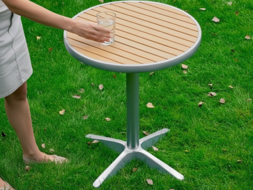 Przejdź do produktu Ogrodowy stolik okrągły jasny brąz