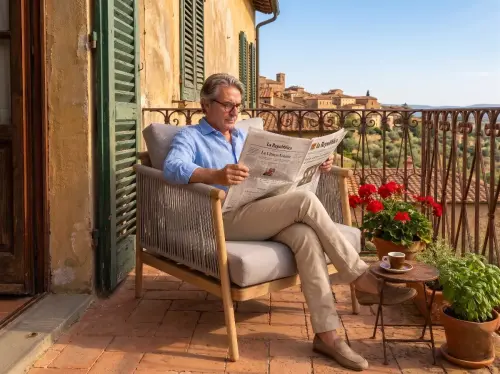 Przejdź do produktu Aluminiowy fotel tarasowy BLANDO 