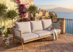 Aluminiowa sofa ogrodowa BLANDO - duża 3-osobowa, 186 cm