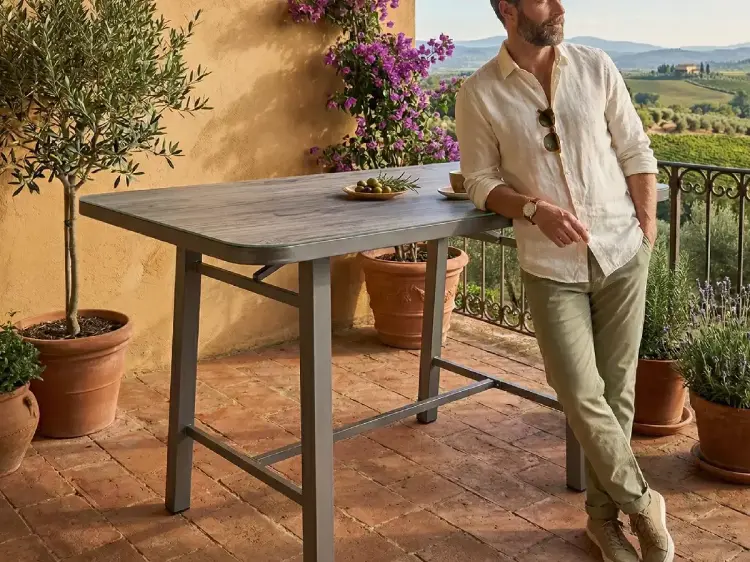 Wysoki stół BREZZA aluminium.webp