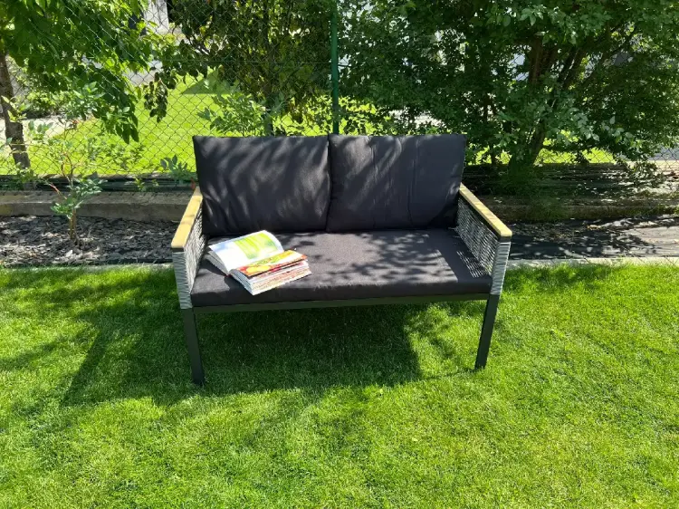 Sofa aluminiowa CORTO dwuosobowa.webp