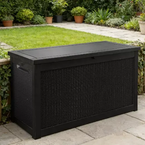 Przejdź do produktu Duża Skrzynia Ogrodowa Do Przechowywania Kufer Na Akcesoria Pojemnik XXL 980L