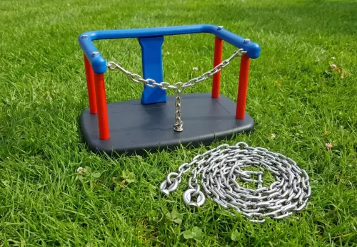 Przejdź do produktu Huśtawka kubełkowa z łańcuszkiem siedzisko dla dzieci +  łańcuch stal nierdzewna 2 m