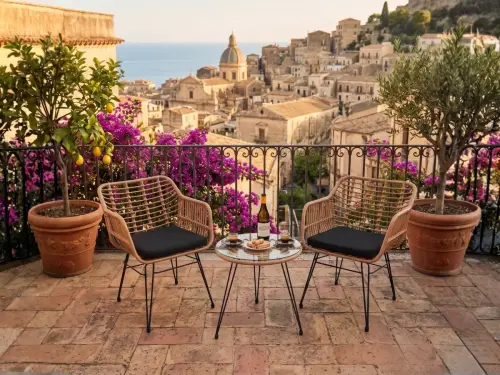 Przejdź do produktu Zestaw mebli na balkon z technorattanu (2 x fotel + stolik) BUONO  