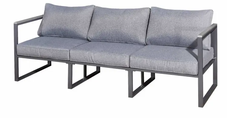 Sofa ogrodowa MOSTRARE z aluminium, podłokietniki polywood.webp