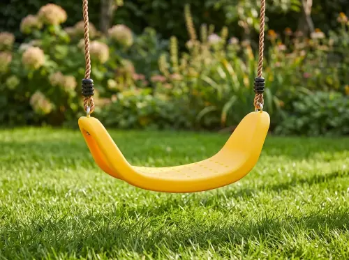 Przejdź do produktu Siedzisko dla dzieci GIOIA plastikowe huśtawka na sznurku żółta