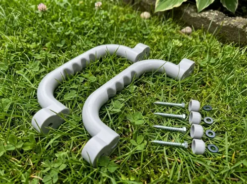 Przejdź do produktu Zestaw rączek uchwyty szare dla dzieci 240x75 mm