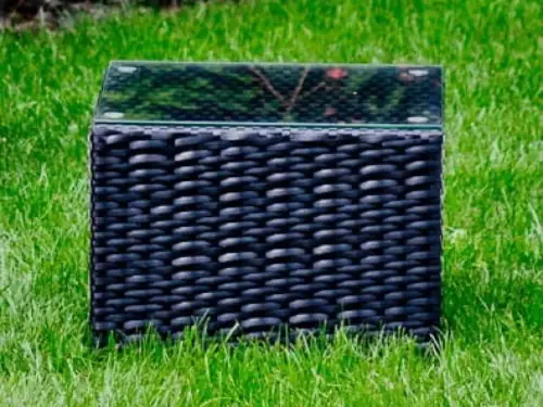 Przejdź do produktu Mały stolik balkonowy 40x40x32cm technorattan