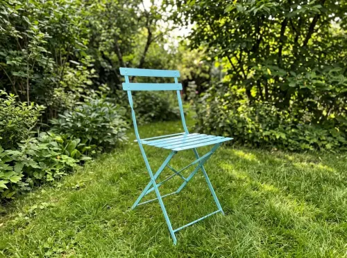 Przejdź do produktu Krzesło  składane na Taras Balkon Stalowe SEMPLICI Krzesło Na Ogród Miętowe