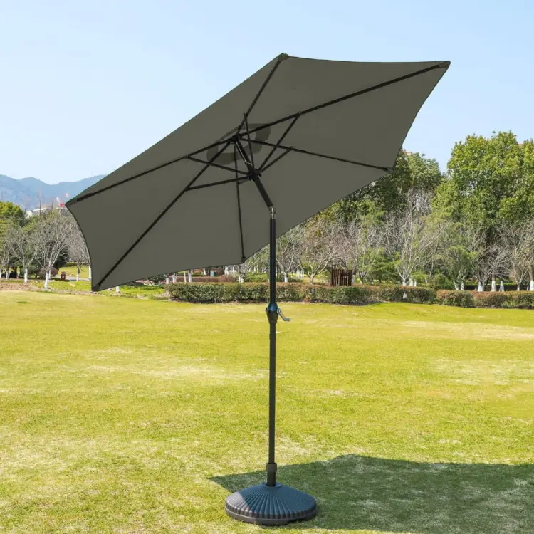 Round umbrella-Light grey fabric-1.jpg