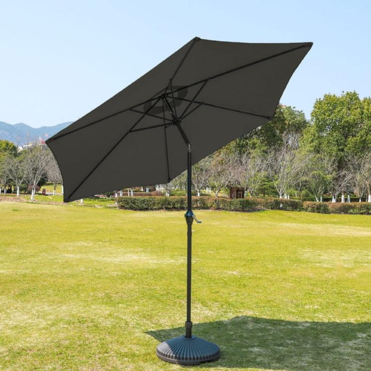 Parasol Okrągły Ciemny Szary 1.jpg