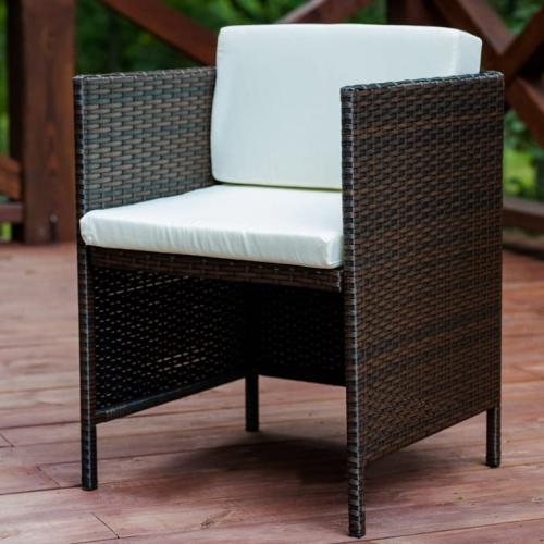 Przejdź do produktu Fotel ogrodowy z brązowego technorattanu CRISTALLO