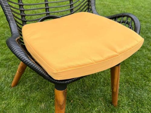 Przejdź do produktu Poszewka na poduszkę do krzeseł ogrodowych siedzisk 42x46 cm żółta