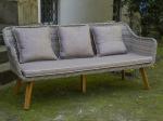 Nowoczesna sofa 173cm  trzyosobowa z technorattanu na taras LARGO