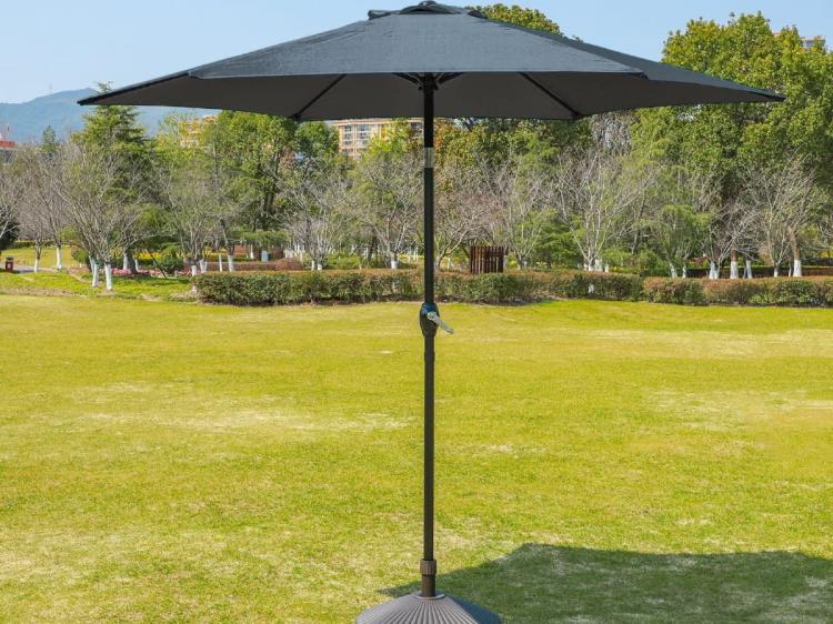 Parasol Okrągły Ciemny Szary 2.jpg